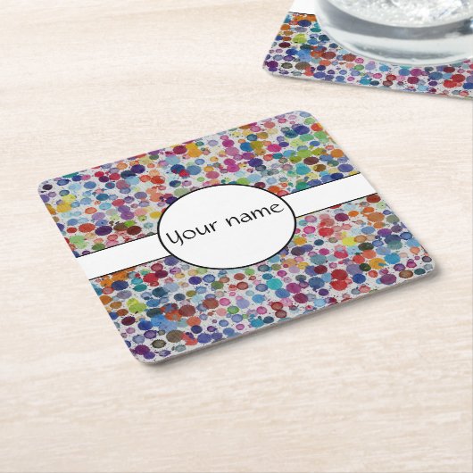 Farbenfrohe Spritzer abstraktes Design Rechteckiger Pappuntersetzer (angewinkelt)