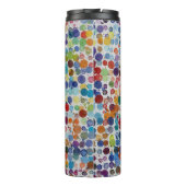 Farbenfrohe Spritzer abstraktes Design Thermosbecher (Rückseite)