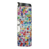 Farbenfrohe Spritzer abstraktes Design Thermosbecher (Nach rechts gedreht)