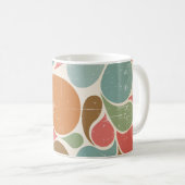 Farbenfrohe Spritzer: abstraktes Retro-Muster. Kaffeetasse (VorderseiteRechts)