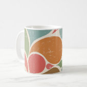 Farbenfrohe Spritzer: abstraktes Retro-Muster. Kaffeetasse (Vorderseite Links)