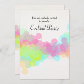 Farbenfrohe Spritzer Cocktail Party Einladung (Vorne/Hinten)