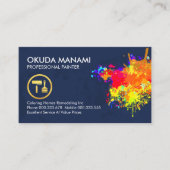 Farbenfrohe Spritzer-Malerei Visitenkarte (Vorderseite)