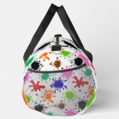 Farbenfrohe Spritzer Muster in Weiß Duffle Bag (Rechts)