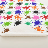 Farbenfrohe Spritzer Muster in Weiß Sherpadecke (3/4)