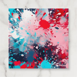 Farbenfrohe Spritzer Paint Art Tags Geschenkanhänger