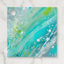 Farbenfrohe Spritzer Paint Art Tags Geschenkanhänger