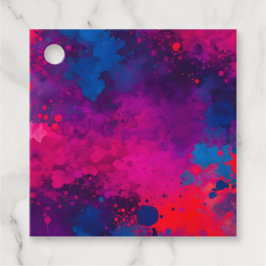 Farbenfrohe Spritzer Paint Art Tags Geschenkanhänger