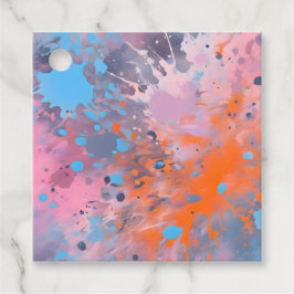 Farbenfrohe Spritzer Paint Art Tags Geschenkanhänger