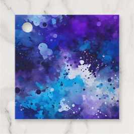 Farbenfrohe Spritzer Paint Art Tags Geschenkanhänger