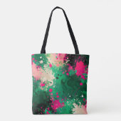 Farbenfrohe Spritzer Pinacoteca comunale Casa Rusc Tasche (Rückseite)