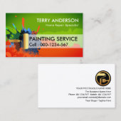 Farbenfrohe Spritzer Pinselstriche Visitenkarte (Vorne/Hinten)