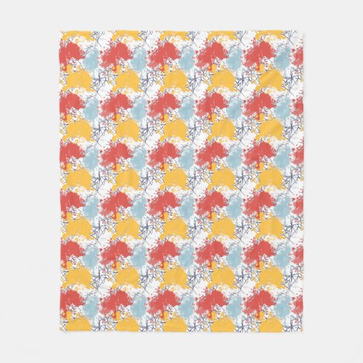 Farbenfrohe Spritztexturen Fleece-Decke Fleecedecke (Vorderseite)