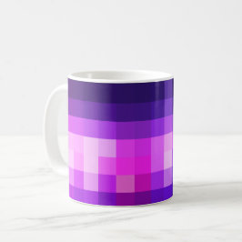 Farbenfrohe Square Mosaik Lila/Magenta/Marine Kaffeetasse