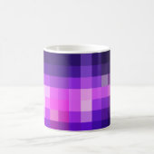 Farbenfrohe Square Mosaik Lila/Magenta/Marine Kaffeetasse (Mittel)