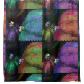 Farbenfrohe Squash Quilt Duschvorhang (Vorderseite)