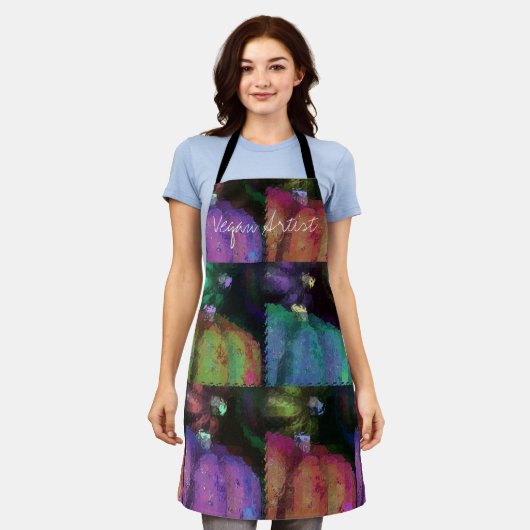 Farbenfrohe Squash Quilt Schürze (Getragen)