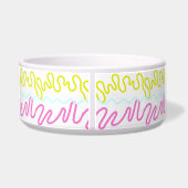Farbenfrohe Squiggline Pet Bowl Napf (Rückseite)