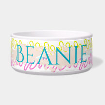 Farbenfrohe Squiggline Pet Bowl
