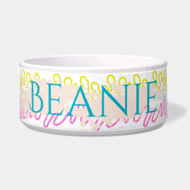 Farbenfrohe Squiggline Pet Bowl Napf