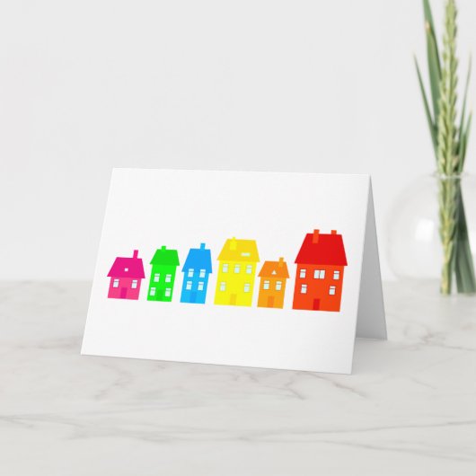 farbenfrohe Stadt Karte (Vorderseite)