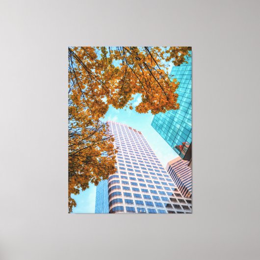 farbenfrohe Stadt Leinwanddruck (Vorderseite)