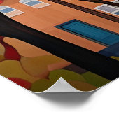 farbenfrohe Stadt Poster (Ecke)