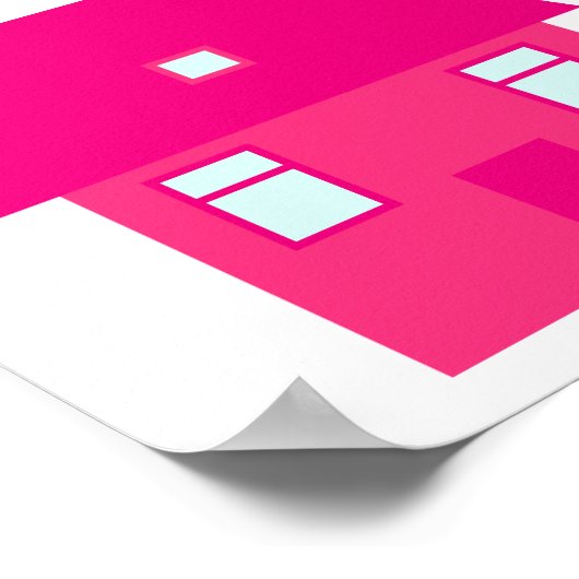 farbenfrohe Stadt Poster (Ecke)