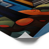 farbenfrohe Stadt Poster (Ecke)