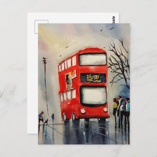 Farbenfrohe Stadtkunst Postkarte #12 (Vorne/Hinten)