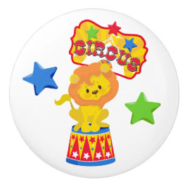 Farbenfrohe Star Circus Lion Keramikknauf