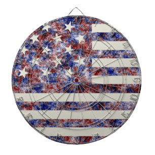 Farbenfrohe Star-Spangled Banner America Flag Dartscheibe