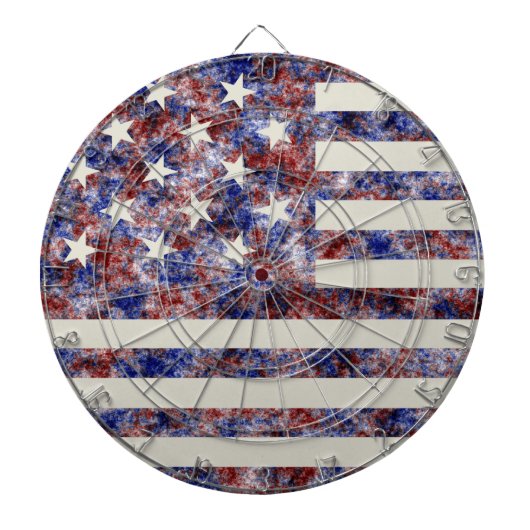 Farbenfrohe Star-Spangled Banner America Flag Dartscheibe (vorne)