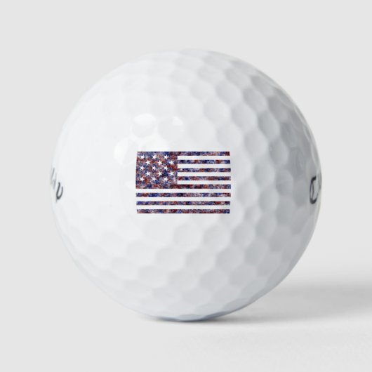 Farbenfrohe Star-Spangled Banner America Flag Golfball (Vorderseite)