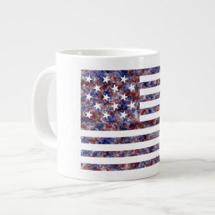 Farbenfrohe Star-Spangled Banner America Flag Jumbo-Tasse