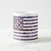 Farbenfrohe Star-Spangled Banner America Flag Jumbo-Tasse (Vorderseite)