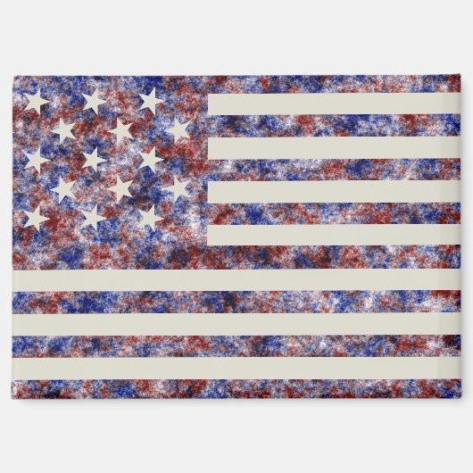Farbenfrohe Star-Spangled Banner America Flag Magnet (Vorderseite)