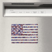Farbenfrohe Star-Spangled Banner America Flag Magnet (In Situ (Geschirrspüler))
