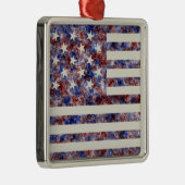 Farbenfrohe Star-Spangled Banner America Flag Ornament Aus Metall (Rechts)