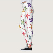 Farbenfrohe Starfische, Meeresstars Leggings (Links)