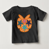 Farbenfrohe Starfische mit orangefarbenem Hintergr Baby T-shirt (Vorderseite)