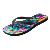 Farbenfrohe Starfish-Paare von Flip Flops Badesandalen (Schrägansicht)
