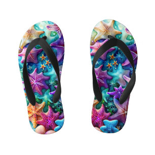 Farbenfrohe Starfish-Paare von Flip Flops Kinderbadesandalen
