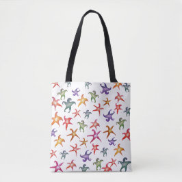 Farbenfrohe Starfish, Sea stars Art Tasche