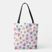Farbenfrohe Starfish, Sea stars Art Tasche (Rückseite)