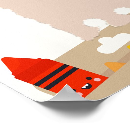 Farbenfrohe Stationärlehrerregeln Poster (Ecke)