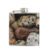 Farbenfrohe Steine Flachmann (Vorderseite)