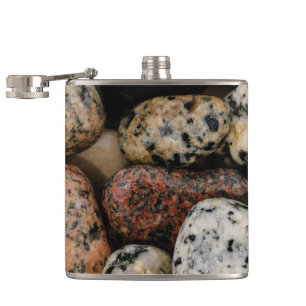 Farbenfrohe Steine Flachmann