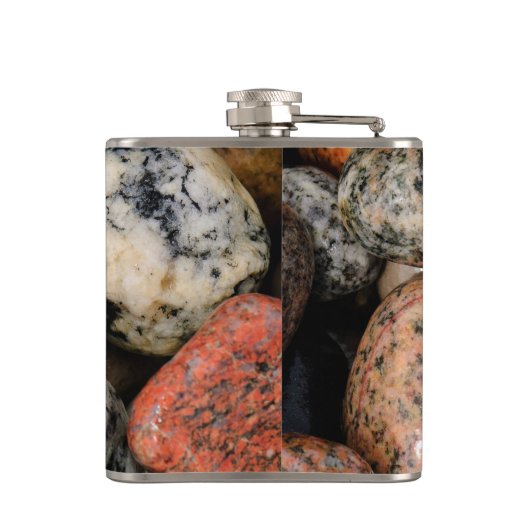 Farbenfrohe Steine Flachmann (Rückseite)