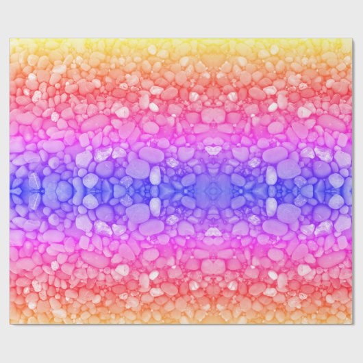 Farbenfrohe Steine Magic Matte Wrapping Paper Geschenkpapier (Flach)